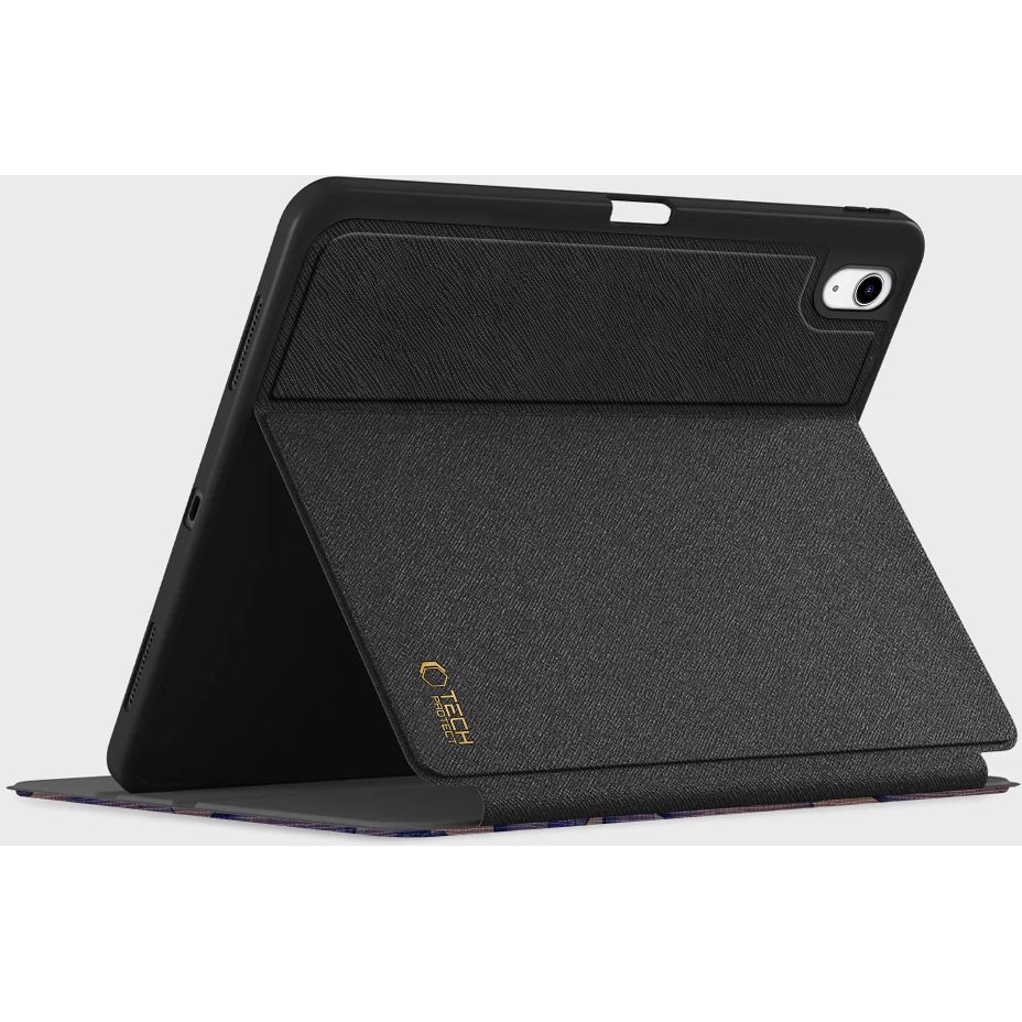 Etui z klapką Tech-Protect Lamano do Apple iPad 11 2025 / 10.9 2022, brązowe wzorzyste.